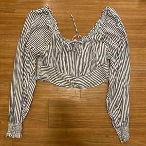 Aerie Striped Crop Top